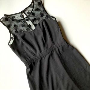 Black polka dot dress